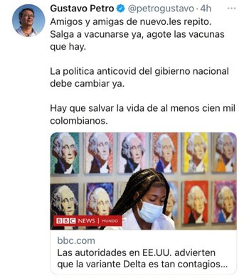 Gustavo Petro reconoció su error
