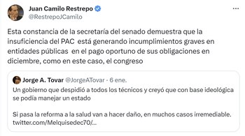 El exministro Juan Camilo Restrepo