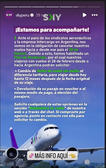 Comunicado SKY Perú.