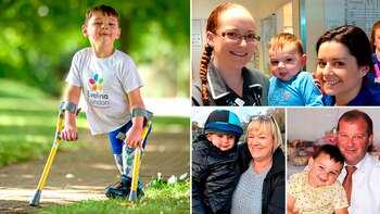 Tony Hudgell caminando con sus