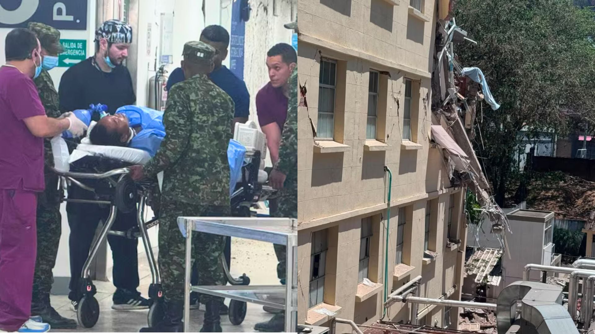 La asociación solicitó reforzar las labores de búsqueda y rescate en la zona de la infraestructura hospitalaria que colapsó tras el movimiento telúrico - crédito Gobernación del Valle del Cauca