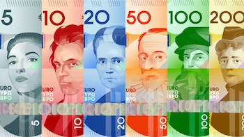 Las firmas españolas que compiten por tener un billete en el futuro: así es el diseño que busca una revolución del euro