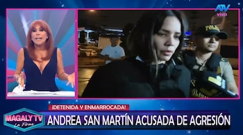 Magaly Medina cuestiona si Andrea San Martín está capacitada para criar a su hija tras denuncia por presunta agresión. Captura: Magaly TV La Firme.