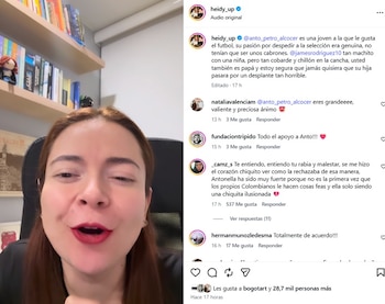 Sánchez calificó a Rodríguez de "chillón en la cancha" - crédito @heidy_up/IG
