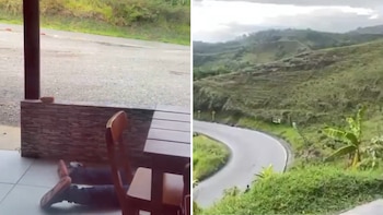 Conductores y pasajeros se vieron obligados a abandonar sus vehículos en plena carretera. Muchos buscaron refugio en zanjas, alcantarillas y predios cercanos para protegerse del fuego cruzado - crédito @MALEBRANCHE_2/X