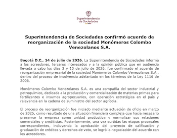 Nini Johanna Castañeda Quintero, superintendente de Sociedades (e), señaló que la resolución evidencia la efectividad del régimen de insolvencia empresarial para alcanzar soluciones concertadas entre deudor y acreedores - crédito Supersociedades