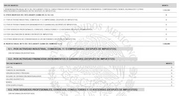 Último sueldo declarado por Fernando Farías Laguna. Crédito: DeclaraNet