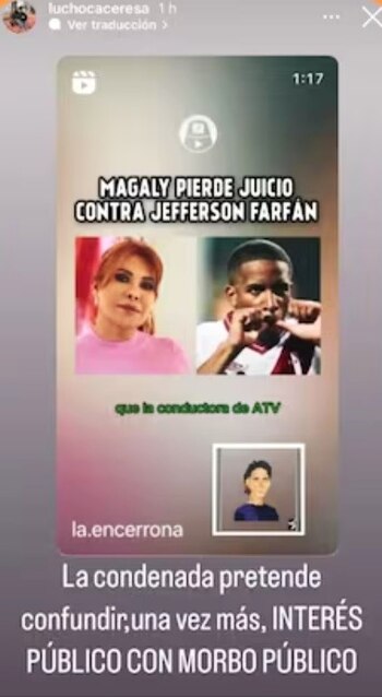 El mensaje de Lucho Cáceres