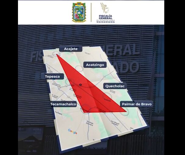 Zona del Triángulo Rojo de Puebla.(Captura de pantalla)