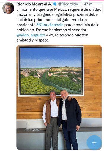 Monreal afirmó que ambos restauraron