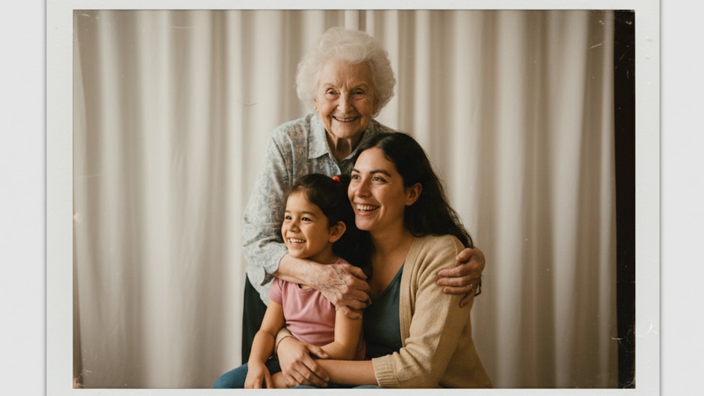AI generating image of deceased family member with living relative