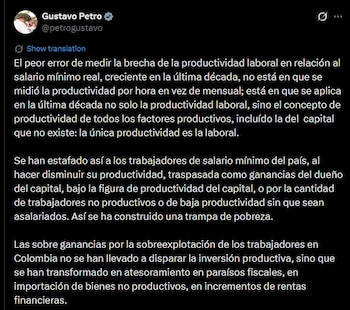 Gustavo Petro sostiene que incluir