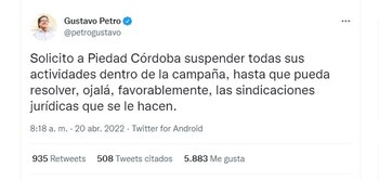 Petro / Twitter