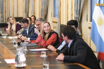 Karina Milei recibió a los legisladores provinciales de La Libertad Avanza en el Salón Norte de Casa Rosada.