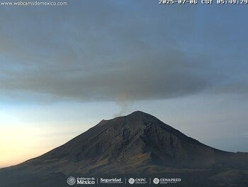 Monitoreo del Popocatépetl este 6
