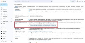 Google te da la opción