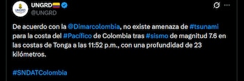 Un sismo de magnitud 7.6