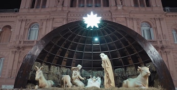 El pesebre que armaron frente