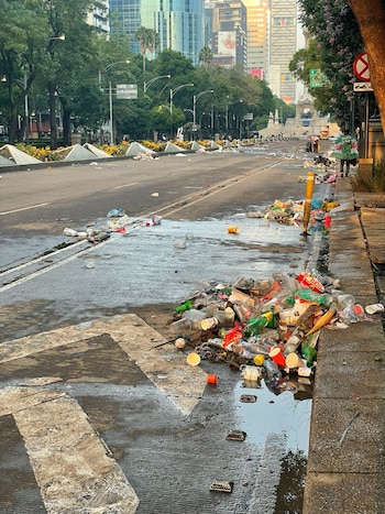 Las calles se llenaron de mexicanos felices y varias toneladas de desechos.