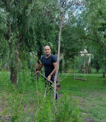 Javier Luna en su campo