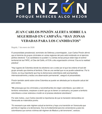 El comunicado se reveló la