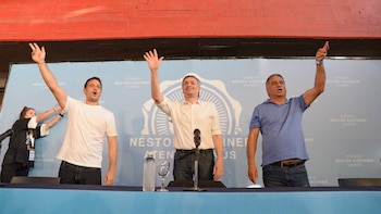 Máximo Kirchner encabezó un acto