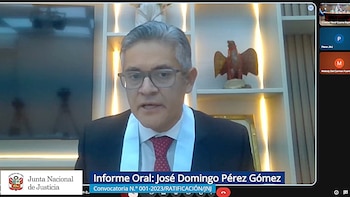 José Domingo Pérez durante audiencia de reconsideración contra su no ratificación.