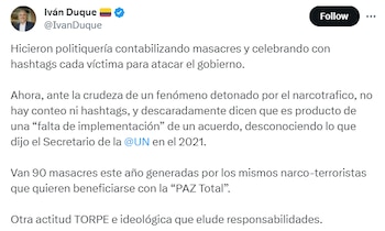Iván Duque calificó de "torpe"