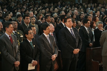 Alan García en la ceremonia