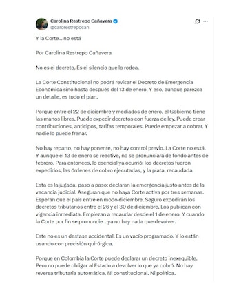 La abogada Carolina Restrepo Cañavera