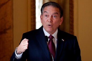 En la imagen el presidente