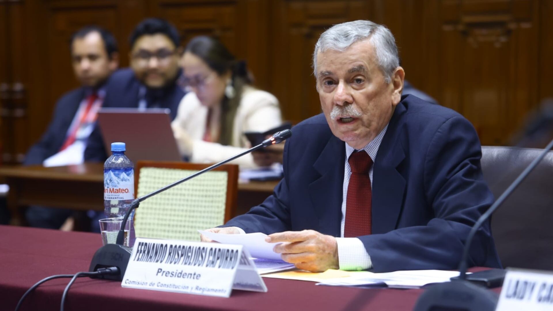 Fernando Rospigliosi impulsa la restitución de la inmunidad parlamentaria. Foto: Congreso
