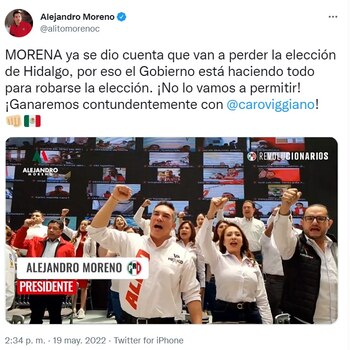 Alejandro Moreno manifestó que en