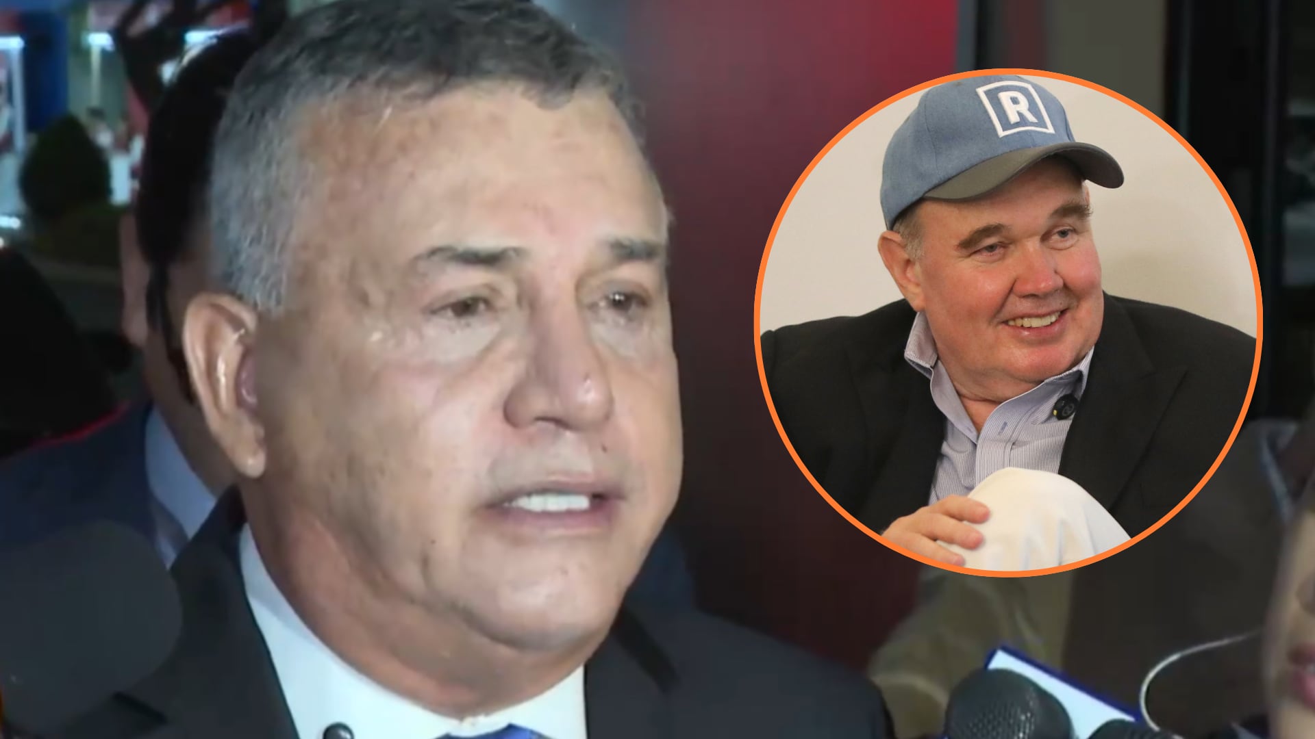 El candidato Daniel Urresti cuestiona la ausencia de Rafael López Aliaga en el debate municipal previo a las elecciones en Lima. (Infobae Perú/Captura video: América Televisión)