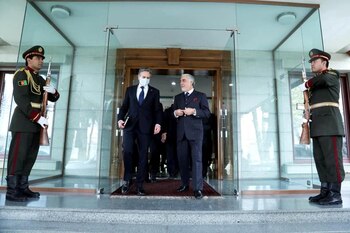 Blinken y Abdullah Abdullah (Oficina