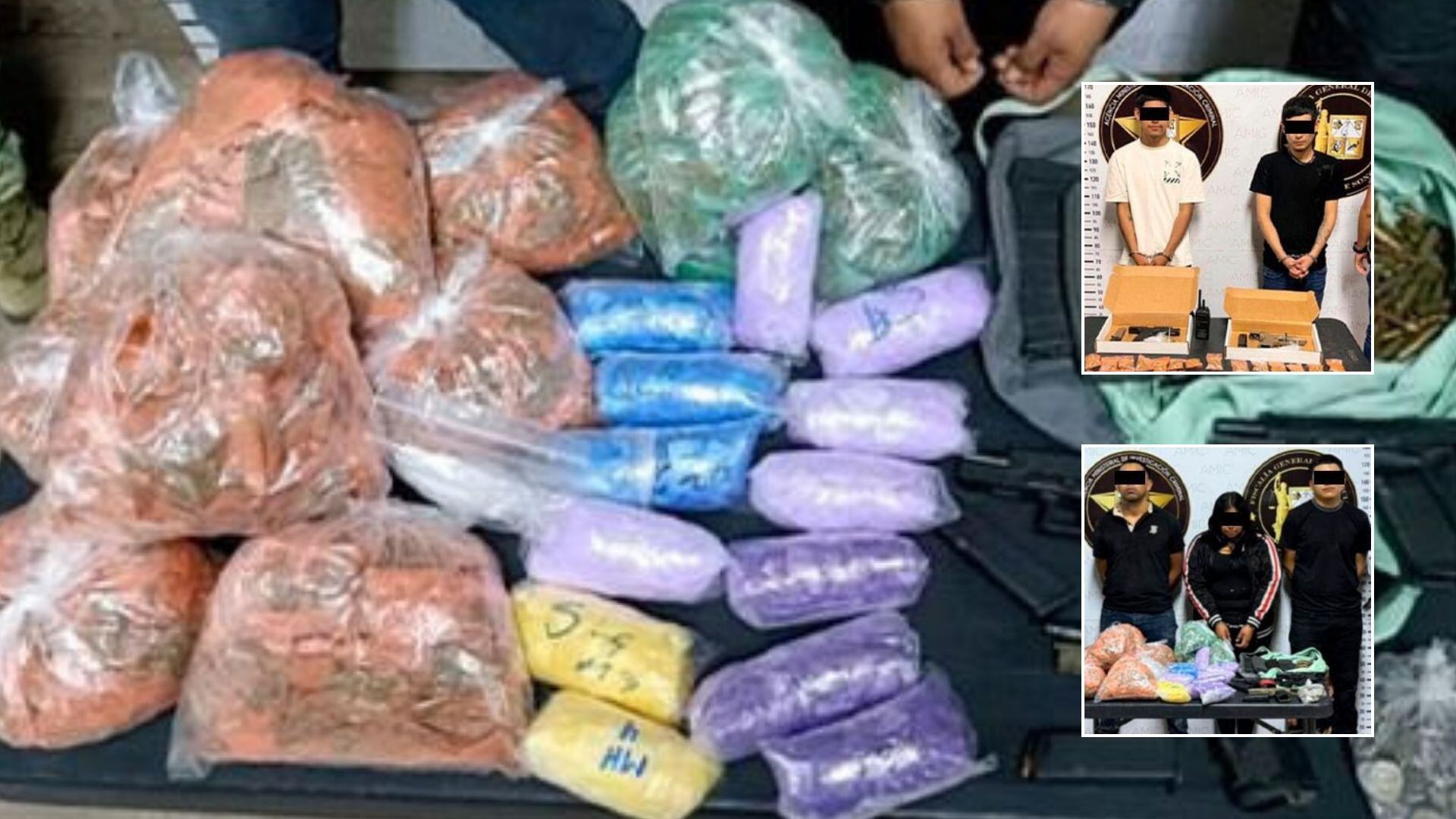 Cuatro hombres y una mujer fueron detenidos tras las acciones. Crédito: FGJES