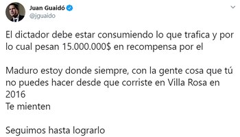 El tuit de Guaidó