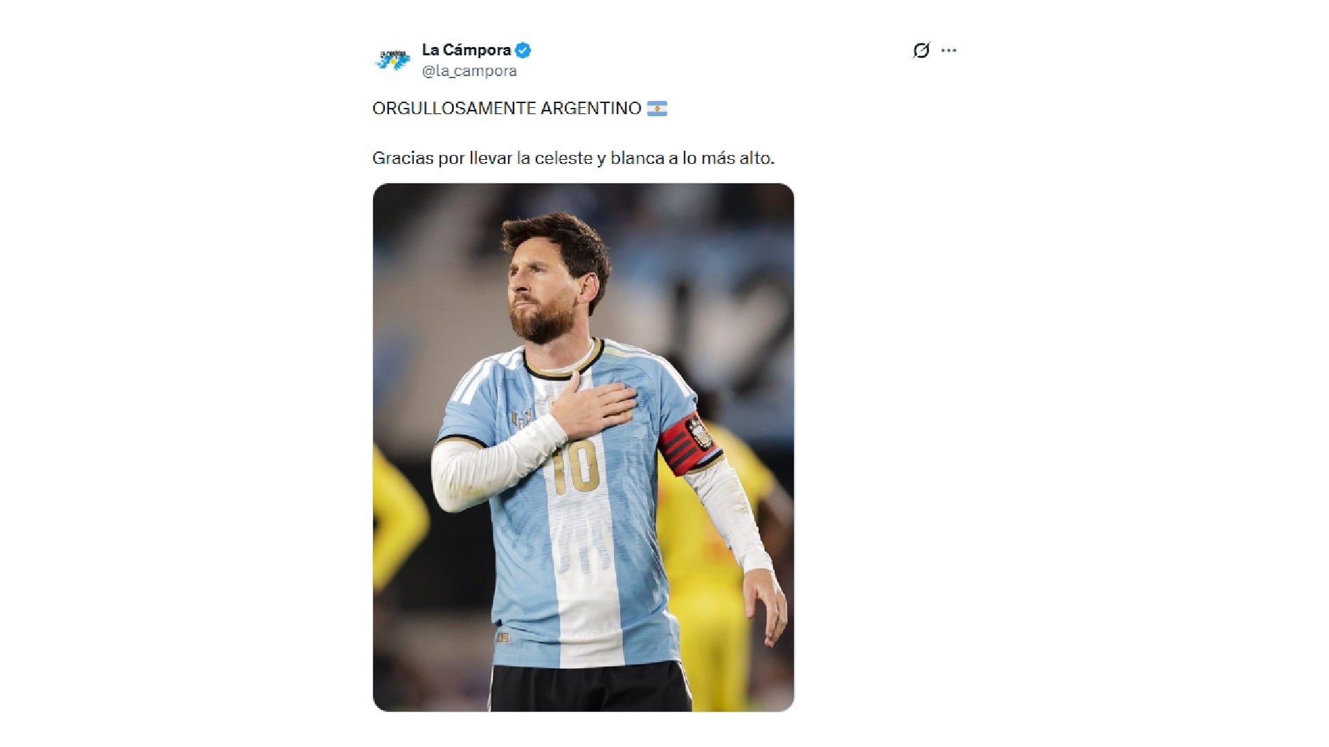 La Cámpora también envió un homensaje a Messi