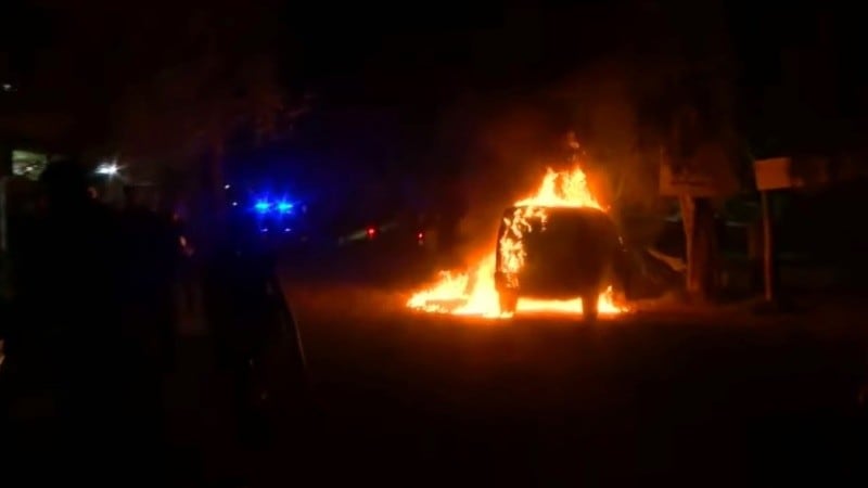 Los graves incidentes durante la tarde del jueves en el barrio donde se halló el cuerpo de Benjamín (Fuente: Rosario3)
