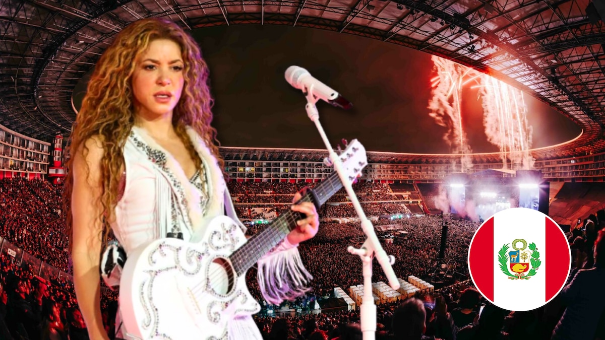 Así luce el escenario de Shakira en el Estadio Nacional a horas del concierto, visto desde el aire - Infobae