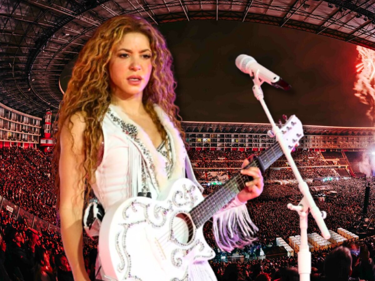 Así luce el escenario de Shakira en el Estadio Nacional a horas del concierto, visto desde el aire - Infobae
