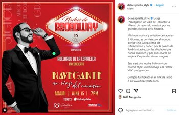 El abogado compartió un flyer