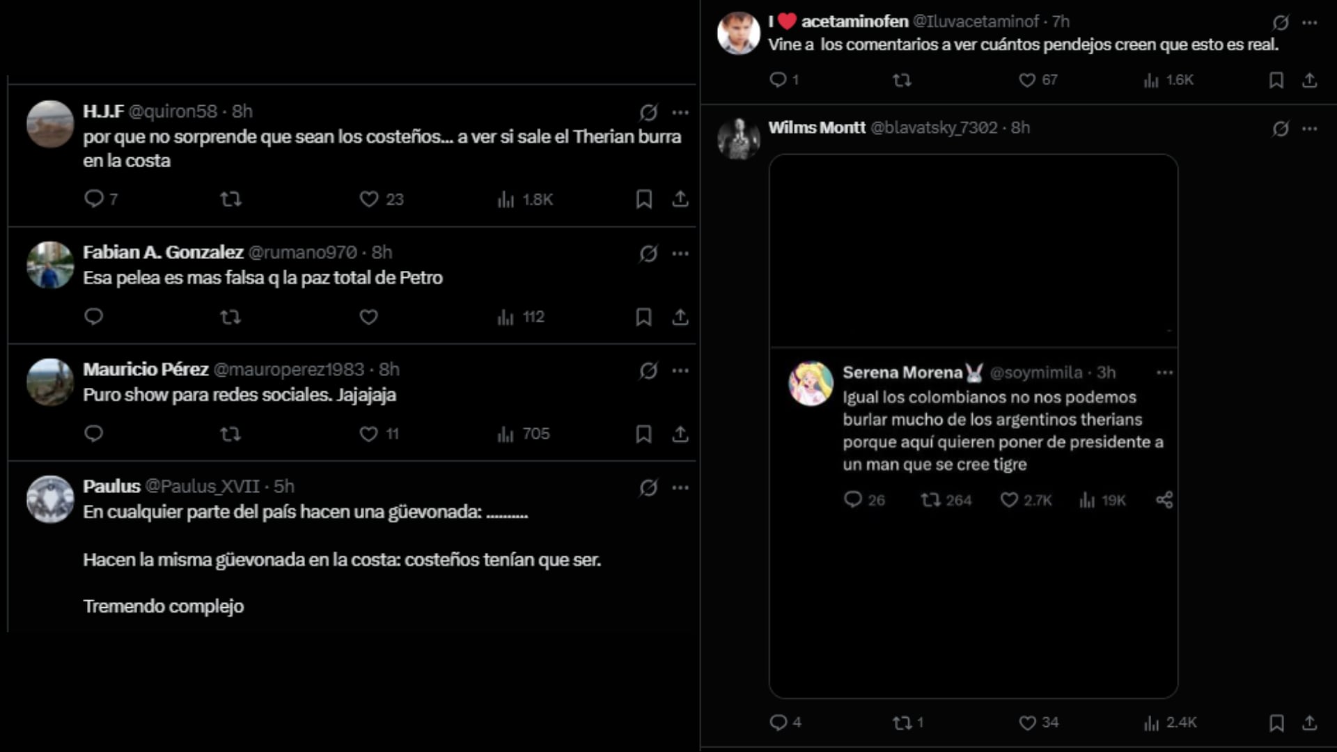 Comentarios sobre pelea de