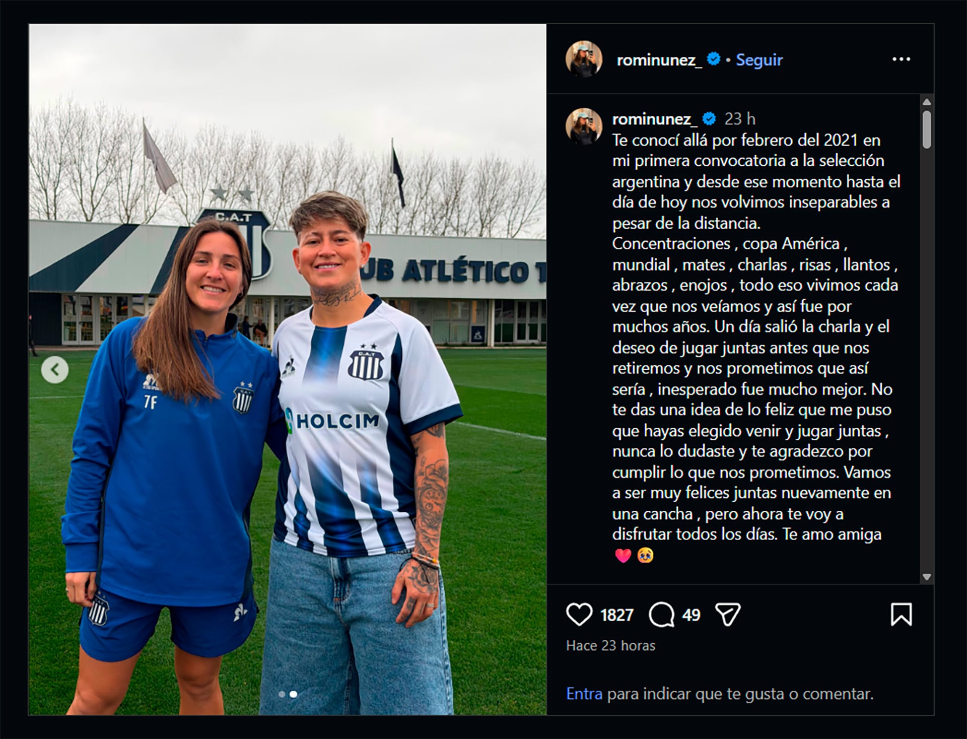 El desembargo de Yami Rodríguez sumó un matiz emocional en su reencuentro con Romina Núñez (@rominunez_)