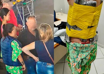 Una mujer intenta contrabandear armas