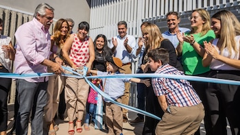 Alberto Fernández en su visita