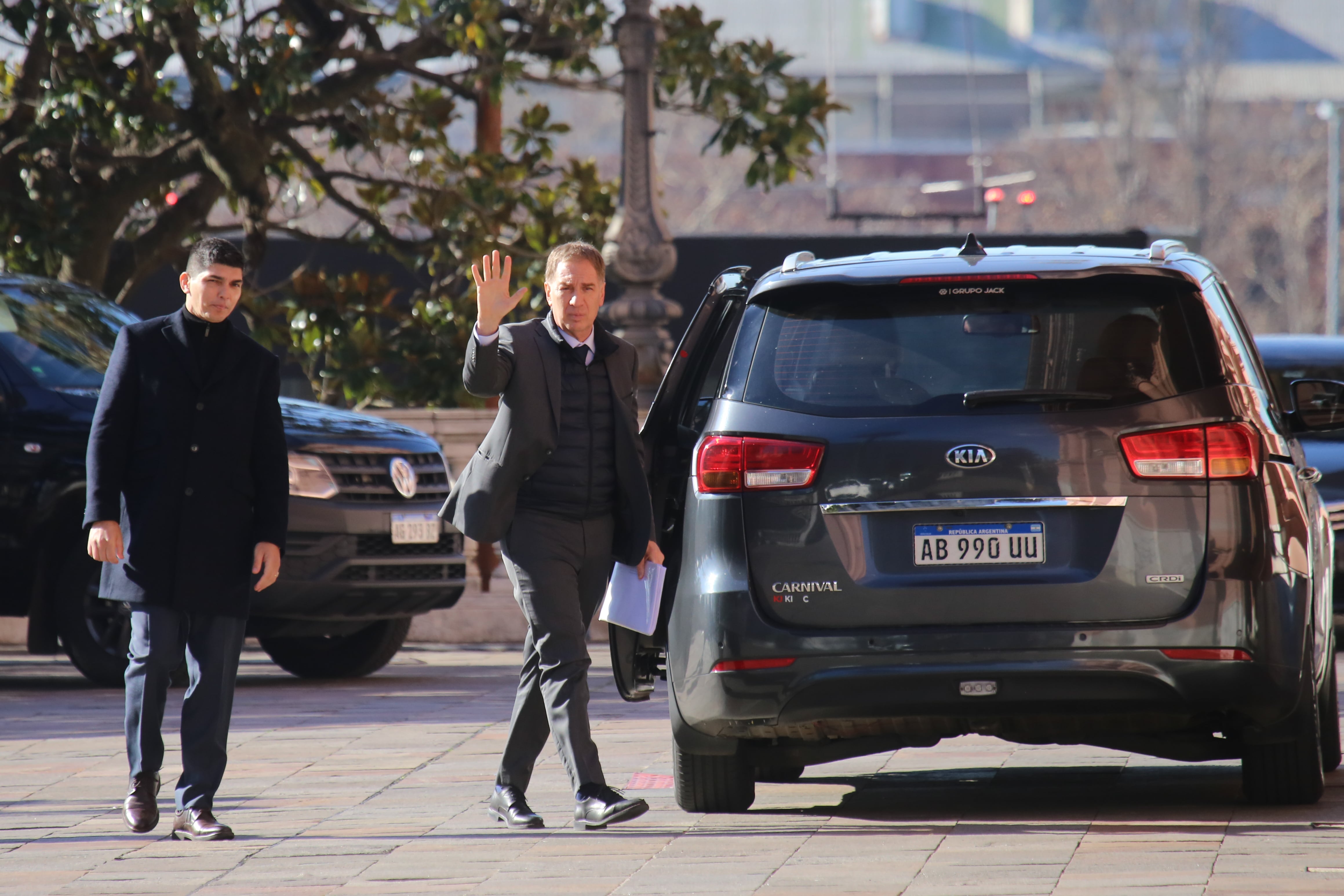Diego Santilli, designado jefe de Gabinete, llega a la Casa Rosada (Foto: RSFotos)