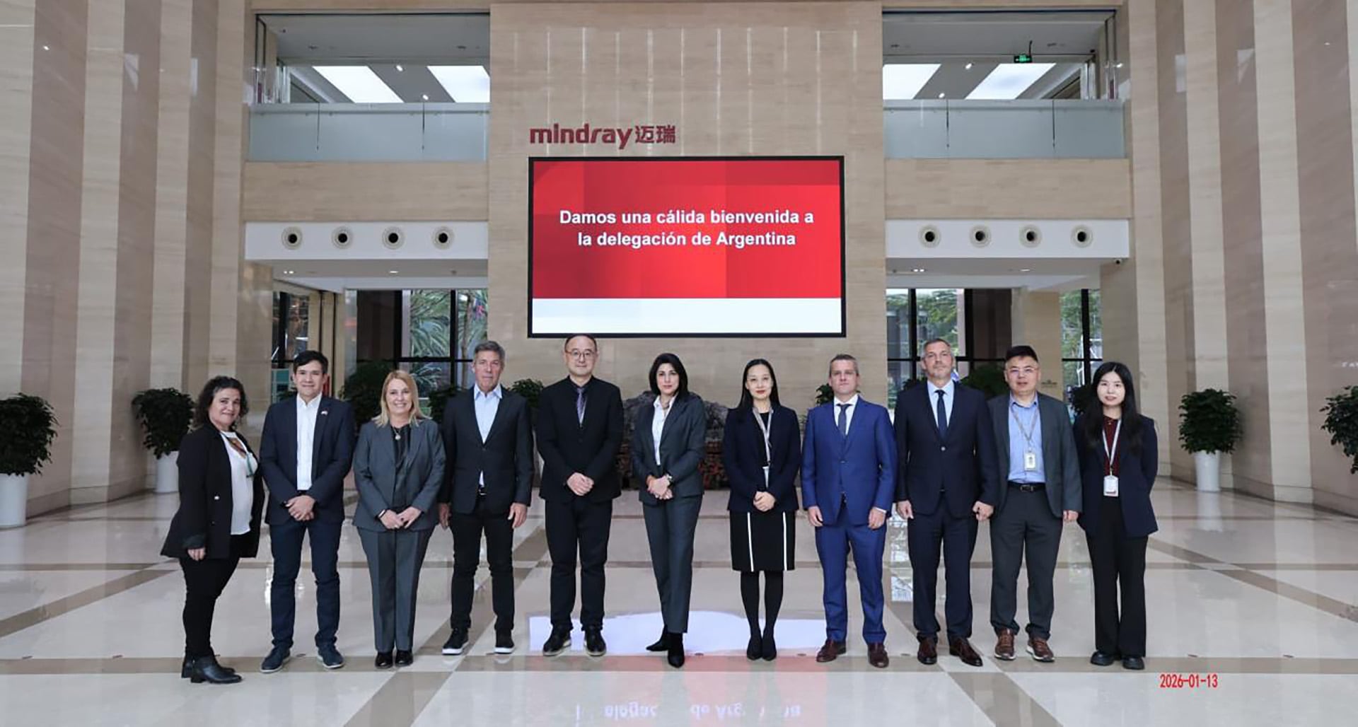 La comitiva que viajó a China