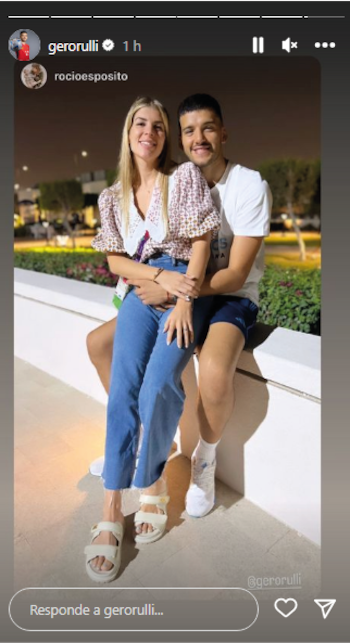 Gerónimo Rulli y su mujer