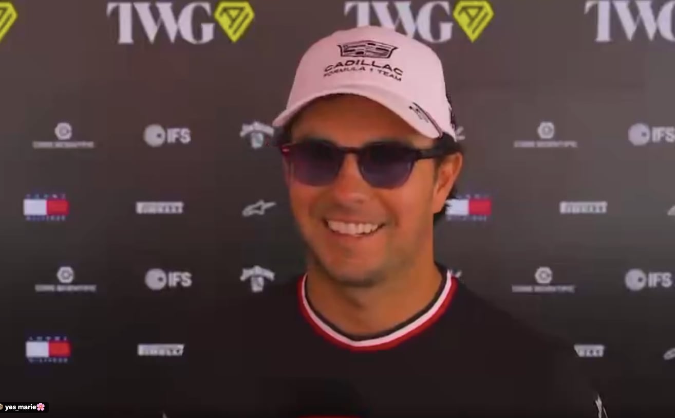Checo tomó con buen humor la situación.